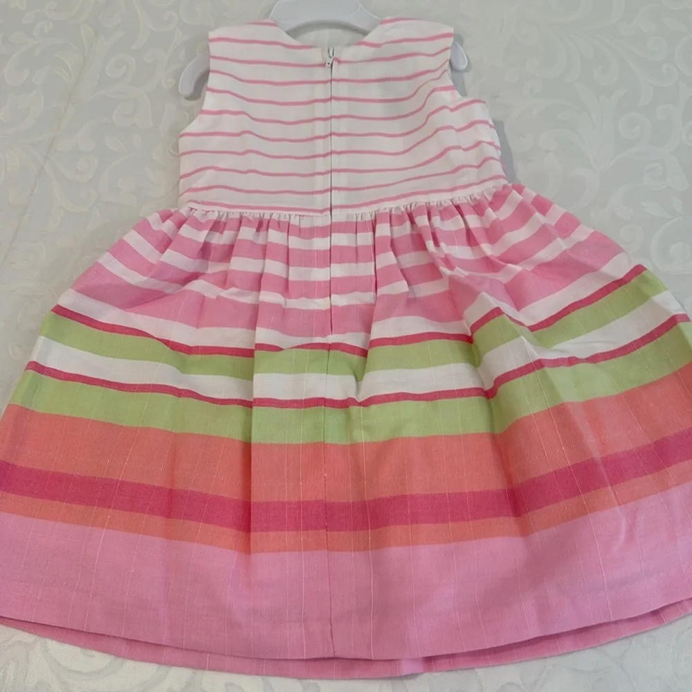 Iris & Ivy Stripe Sleeveless Dress & Cardigan Sweater Set. 24 months. - Picture 7 of 11